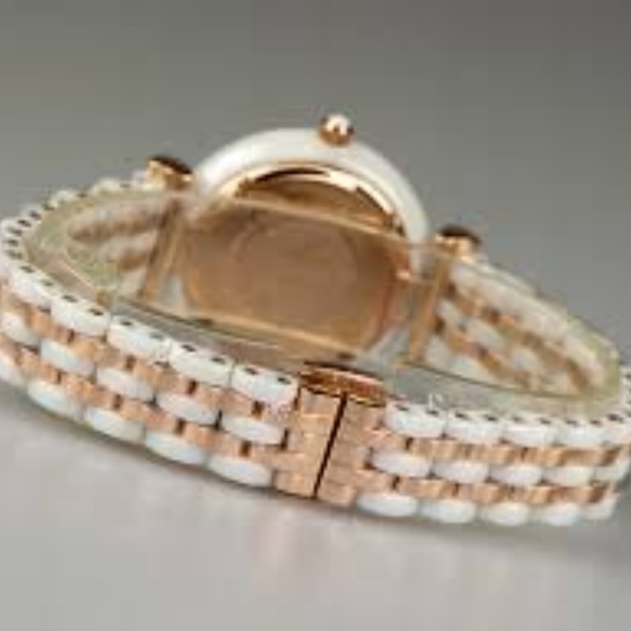 Emporio Armani White Strap Gianni T-bar Watch